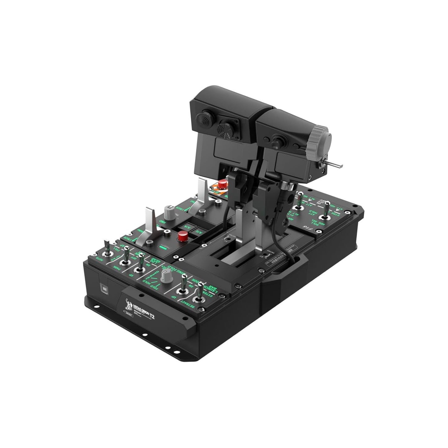 WINWING Orion2 HOTAS Metal Warthog: StriktAce E Metal Throttle Grip - Industry’s First Dual Dynamic Motor, 38 Physical Switches, High-Pressure Cast Aluminum Alloy,With Dual Throttle Connectors