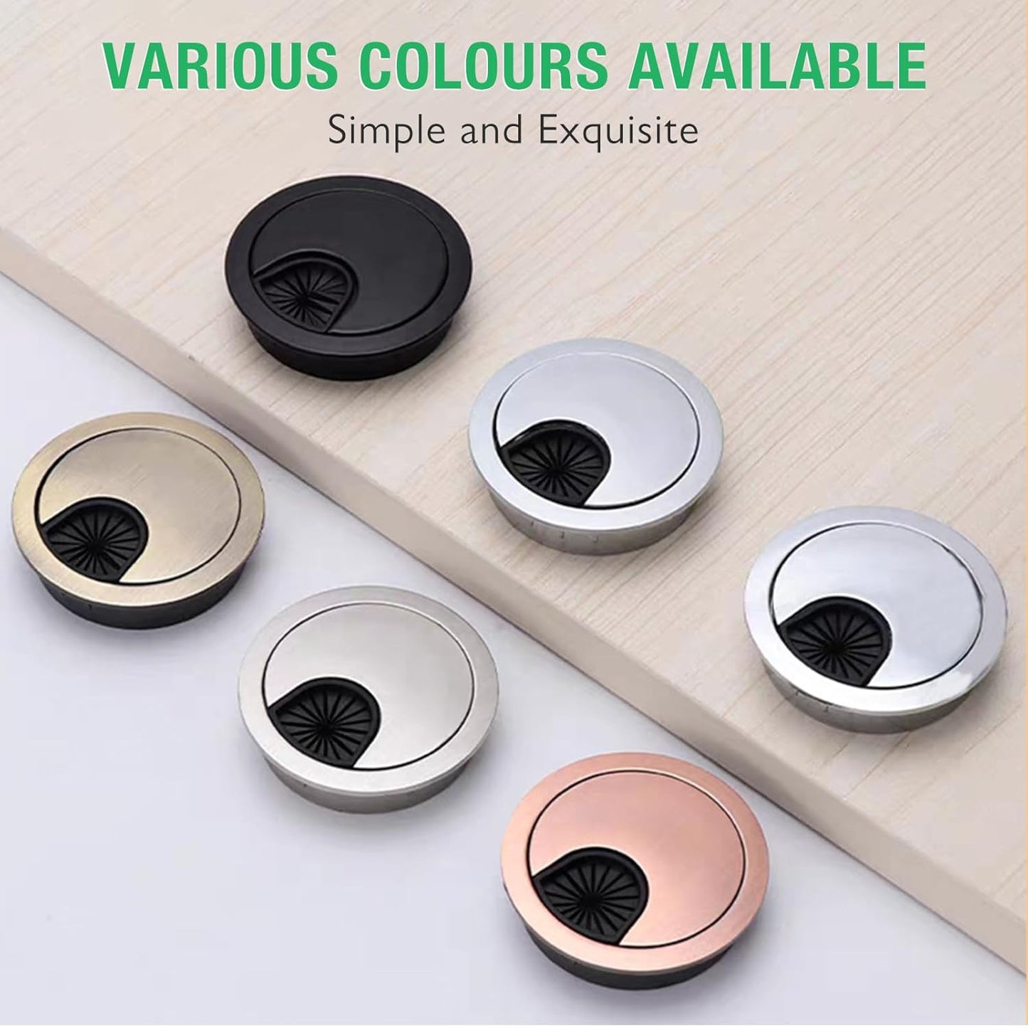 1 Pcs Desk Grommet 3-1/8" / 80 mm, Desk Cord Hole Cover, Cable Grommet Metal Zinc Alloy Materilal, Desk Hole Grommet for Home & Office Pc, Detachable Cable Cord Organizer-Bronze