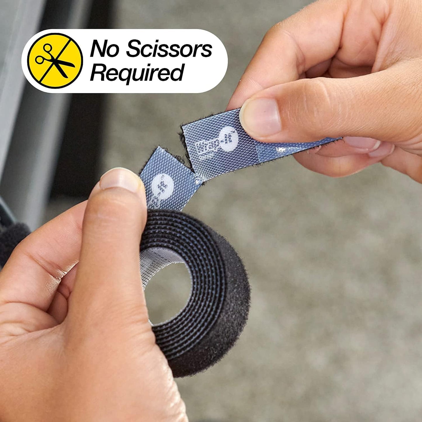 Wrap-It Storage Cable Management Value Pack - 40 Self-Gripping Cable Ties, 20 Cable Labels, 12ft Perforated Self-Gripping Roll - For Home, Office, Desk, Wire, Cable Wrap, Cord Management Organization