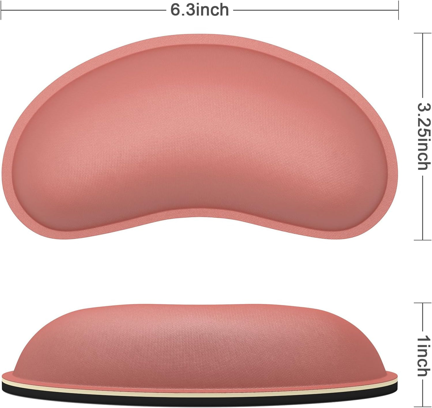 Dapesuom Mouse Wrist Rest, Ergonomic Memory Foam Mouse Wrist for Computer Desk Mats Support, Hand Rest Pad Cushion for Gaming, Office, Laptop, Men, Women, Pain Relief & Easy Typing, Indian Red