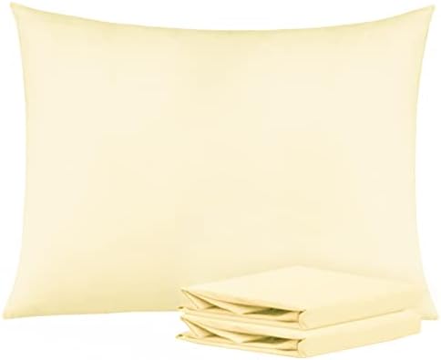 NTBAY Standard Microfiber Pillowcases, 2 Pack, 20 x 26, Butter Yellow by NTBAY