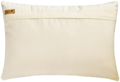The HomeCentric Decorative Ivory & Gold 12"x22" Lumbar Pillow Cover, Velvet - Image 3