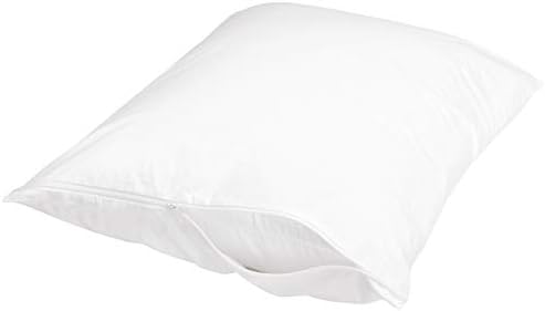 Amazon Basics Standard Breathable 100% Cotton Hypoallergenic Pillow Protector by AmazonBasics