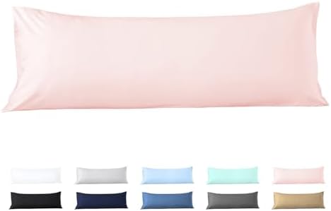 Body Pillow Cover 20x72 Blush Pink 100% Egyptian Cotton 600 Thread Count by beddingstar