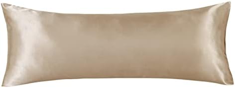 Satin Body Pillow Cover, 20x54 Inches Pillow Case Set of 1 by LCBD