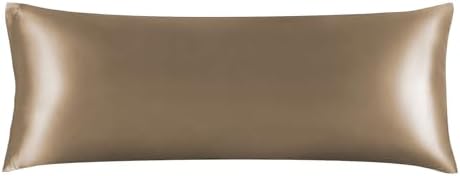 BEDELITE Satin Body Pillow Cover, 20x54 Inch, Tawny Brown by BEDELITE
