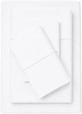 Feather & Stitch 100% Cotton Sateen 500 TC Queen Size Bed Sheet Set by FEATHERSTITCHNEWYORK