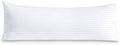 Body Pillow Cover 20x54 White Stripe 100% Egyptian Cotton 600 Thread Count by beddingstar
