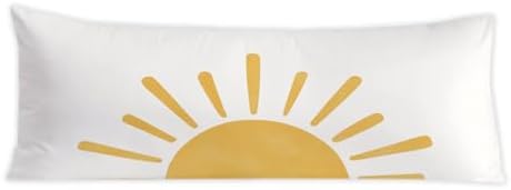 Boho Cute Sun Sunshine 20x54 Body Pillow Cover, Boho Sunshine Nursery Decor by PIUD