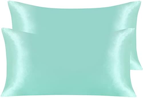 NTBAY King Satin Pillowcases, Light Blue by NTBAY