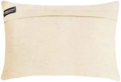 The HomeCentric Decorative Lumbar Pillow Cover Gold, Hand Embroidery Oblong - Image 3
