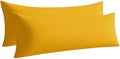 Body Pillow Cases, 2 Pack, 20x54 in, Microfiber, Ginger Yellow by Aerlomi