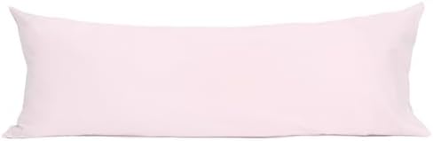 Sunflower Body Pillowcase Cotton Long Pillow Cover 1 Pack, Light Pink by SunflowerHometexUS