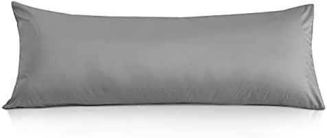 Leeden 100% Cotton Body Pillow Cover 21x54, Envelope Closure, Light Gray by LEEDEN