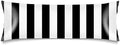 Silk Satin Body Pillow Cover for Hair and Skin, Stripes Pillow Covers White by Unknown