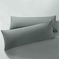 MILVOWOC Brushed Microfiber Body Pillowcases, Dark Grey, 20x48 Inch by MILVOWOC