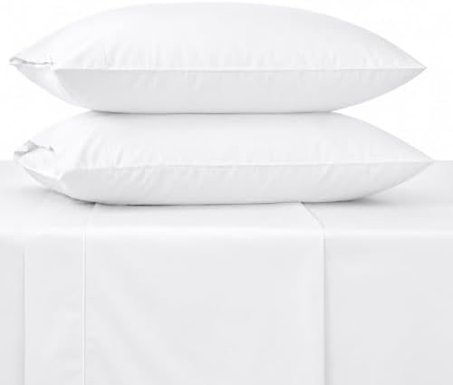 Feather & Stitch 100% Cotton Sateen 500 TC Twin Size Bed Sheet Set - Image 4