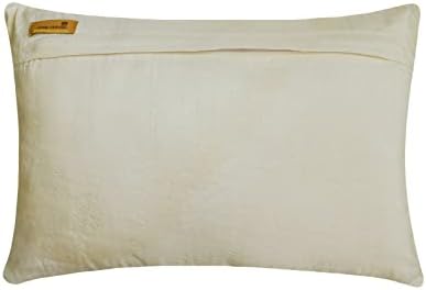 The HomeCentric 12x22 inch Lumbar Pillow Cover, Ivory Lumbar Pillow Cover - Image 4