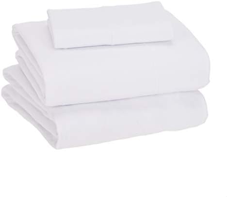 Amazon Basics Breathable, Stretchy 100% Cotton Jersey 3-Piece Bed Sheet Set - Image 2