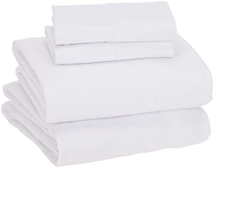 Amazon Basics 4 Piece Bed Sheet Set, 100% Cotton Jersey, Includes Super Soft - Image 2
