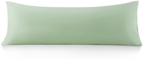 Leeden 100% Cotton Body Pillow Cover 21x54, Envelope Closure, Sage Green by LEEDEN