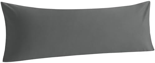 NTBAY Cotton Body Pillowcases, Dark Grey by NTBAY