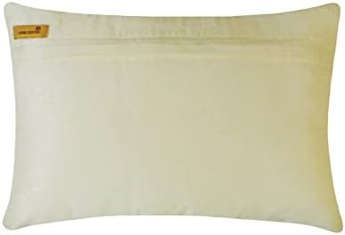 The HomeCentric Ivory Lumbar Pillow Cover, Crystals Medallion Lumbar Pillow - Image 3
