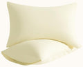 Queen Pillow Cases, 2 Pack, 20x30 in, Microfiber, Cream Yellow by Aerlomi
