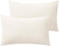 BEDELITE Flannel Pillow Cases Queen Size Set of 2, Off White, 20x30 Inches by BEDELITE