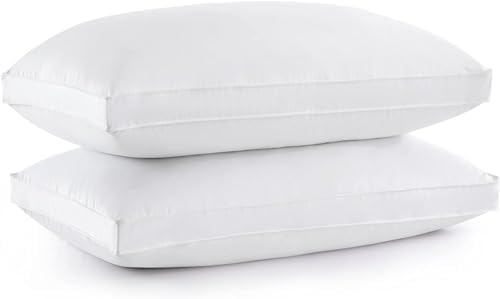 puredown® Goose Feather Down Pillows, Gusseted Bed Pillows by Puredown
