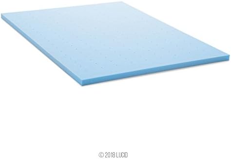 Lucid 2 Inch Memory Foam Mattress Topper, Twin Size – Cooling Gel Bed Topper – - Image 4