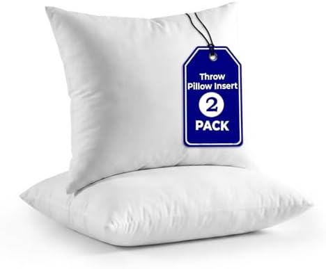 QUBA LINEN Throw Pillow Inserts, 26x26 Inches by QUBA+LINEN