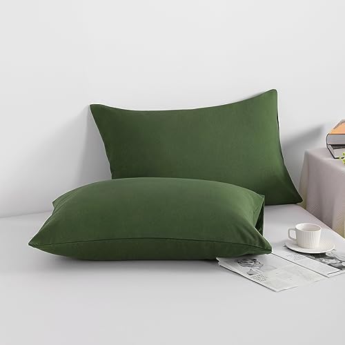NTBAY Microfiber Queen Pillowcases, 4 Pack, 20 x 30, Olive Green - Image 2