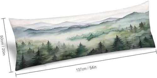 Forest Green Body Pillow Cover Pillowcase - Image 2