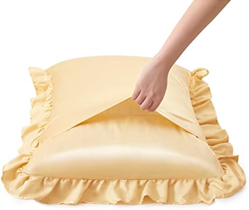 Silky Satin Ruffled Pillow Cases - Image 3