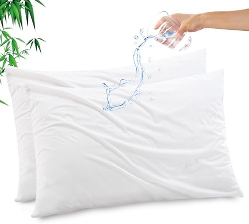 Gogreen Bamboo Rayon Waterproof Pillow Protector, Breathable Pillow Cover by GOGREEN