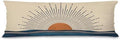 Retro Boho Sun Sunshine 21x54 Body Pillow Cover Case, Abstract Mid Century by Unknown