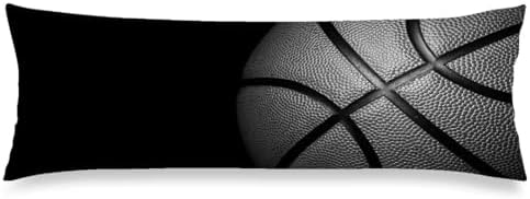 Basketball Body Pillow Cover 20x54, Zippered Sports Theme Pillowcase by MATEKULI