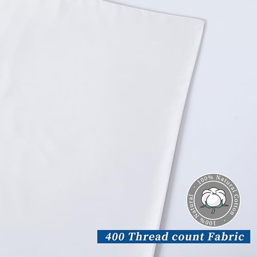 Zaizaihome King Size Pillow Protector Set of 2, 100% Egyptian Cotton Pillow - Image 6