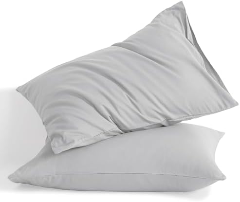 NTBAY Cotton Queen Pillowcases, Light Grey by NTBAY