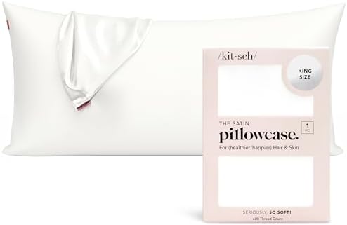 Kitsch Satin Pillowcase with Zipper by Kitsch