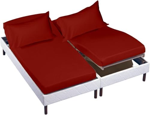 Cottingon 5 PC Split King Sheets Fits 16" Deep, Egyptian Cotton by COTTINGON