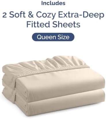 CGK Linens 2 Pack Extra Deep Queen Fitted Sheets - Image 4