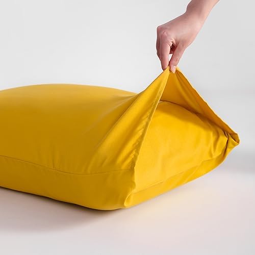 NTBAY Standard Microfiber Pillowcases, 2 Pack, 20 x 26, Ginger Yellow - Image 5