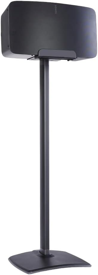 Sanus Wireless Speaker Stand for Sonos Five and Sonos Play:5 - Audio Enhancing Design for Vertical & Horizontal Audio with Built-in Cable Management & Premium Alloy Materials - OSS52 (Black)