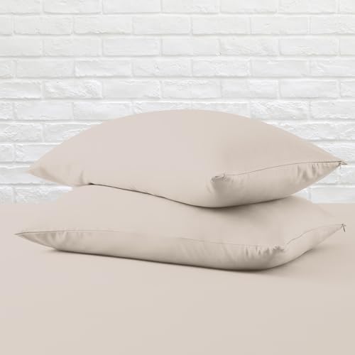 King Size Pillow Protector Set of 2, 100% Egyptian Cotton Pillow Cases - Image 4