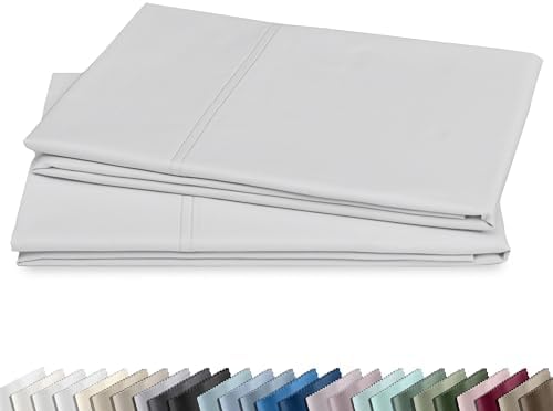 California Design Den 600 TC Set of 2 Pillowcase Queen Size, Light Silver by CaliforniaDesignDen