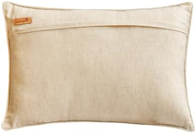 The HomeCentric Gold & Brown 12"x20" Lumbar Pillow Cover, Silk Textured & - Image 3