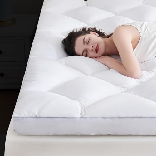 DOWNCOOL 3 Inch Queen Mattress Topper, Ultra Thick and Fluffy Supportive Memory by DOWNCOOL