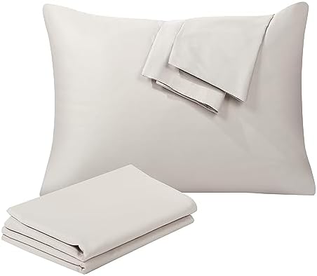 100% Egyptian Cotton Queen Size Pillow Protectors by ShunjieHome